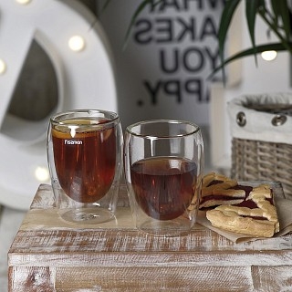 Набор из двух стаканов Fissman ROMANO 300 мл с двойными стенками (6446)