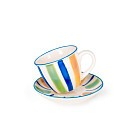 Кухоль Fissman 220 мл з блюдцем порцеляна (14139)