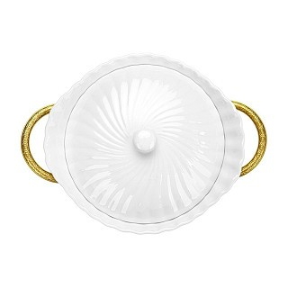 Марміт Fissman 28,8x21,5х15,2 см на сталевій підставці порцеляна (16125)