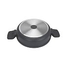 Сотейник Fissman 28x8 см / 4,3 л TITANIUM PRO зі скляною кришкою литий алюміній з антипригарним покриттям (14586)