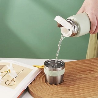 Термос Fissman 600 мл цвет оранжевый нержавеющая сталь (9876)