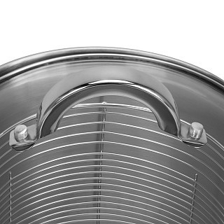 Ківш Fissman FEDELE 18x15 см 3,57 л. зі вставкою-пароваркою і скляною кришкою нерж.сталь (5375)