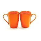 Комплект из двух кружек Fissman керамика 250 мл оранжевый (9338)