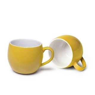 Комплект из двух кружек Fissman 320 мл керамика желтый (9521) Комплект из двух кружек Fissman 320 мл керамика желтый (9521)