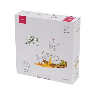 Тарелка Fissman BON APPETIT 22,4x20,3x2,5 см фарфор (13028)