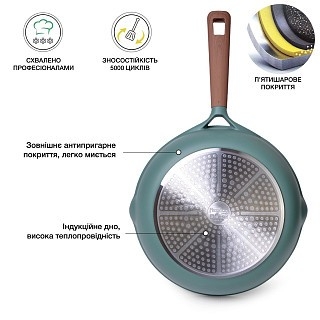 Сковоріда для жарки Fissman FIRENZE 24x6 см (14276)