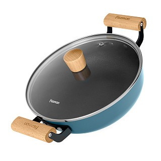 Cотейник Fissman SEAGREEN 24x7 см / 2,5 л з скляною кришкою антипригарним покриттям (4022)