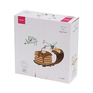 Тарілка Fissman BON APPETIT 22,4x20,3x2,5 см порцеляна (13027)