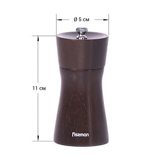Мельница для соли и перца Fissman фигурная 11x5 см механическая (8086)