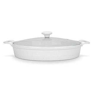 Овальная форма для запекания Fissman 31х25,5х6,5 см / 2,1 л со стеклянной крышкой фарфор (14159) Овальная форма для запекания Fissman 31х25,5х6,5 см / 2,1 л со стеклянной крышкой фарфор (14159)