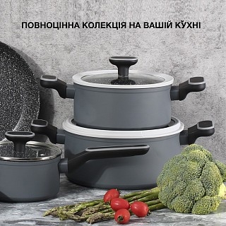Каструля Fissman LAURA 24x11 см / 4,65 л зі скляною кришкою алюміній з антипригарним покриттям (14477) Каструля Fissman LAURA 24x11 см / 4,65 л зі скляною кришкою алюміній з антипригарним покриттям (14477)