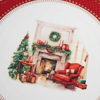 Подставка для торта Fissman CHRISTMAS EVE 28 см см фарфор (16036)