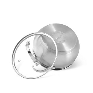 Кастрюля со стеклянной крышкой Fissman MARTINEZ 24x13 см на 5,9 л (5139)