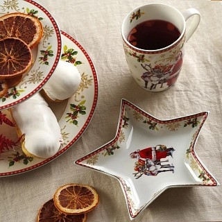 Блюдо Fissman CHRISTMAS 19 см в форме звезды фарфор (13789)