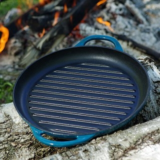 Круглая сковорода гриль Fissman 30x4,0 см с боковыми ручками эмалированный чугун (4044) Круглая сковорода гриль Fissman 30x4,0 см с боковыми ручками эмалированный чугун (4044)