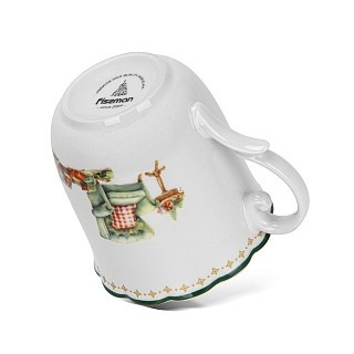 Набір з 2-х кухлів Fissman 350 мл CHRISTMAS EVE порцеляна (13761)