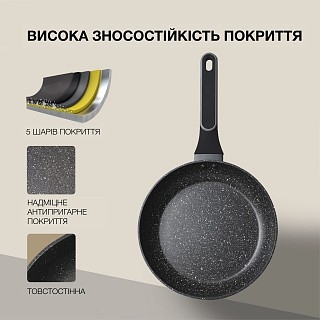 Сковорідка для смаження Fissman LAURA 24x4,9 см алюміній з антипригарним покриттям (14473) Сковорідка для смаження Fissman LAURA 24x4,9 см алюміній з антипригарним покриттям (14473)