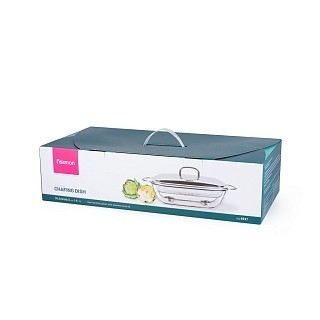 Прямоугольный мармит Fissman 39,5x24x6,5 см/4,0 л жаростойкое стекло (6047)