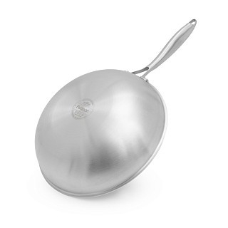 Сковорідка Fissman вок AETERNUM 28x8 см нержавіюча сталь (15108)