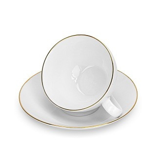 Набор Fissman из 2-х кружек FLOREE 220 мл с блюдцем фарфора (3666)