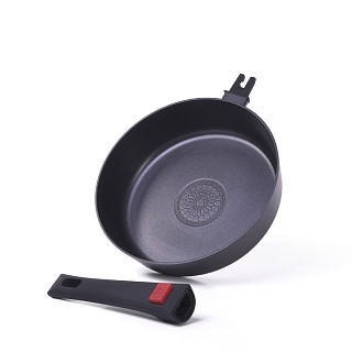 Глибока сковорідка Fissman OFELIA 24x6,5см зі знімною ручкою (14251)