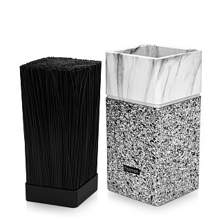 Подставка для кухонных ножей и ножниц Fissman 11x11x23см цвет МАРМОР пластик (12875)