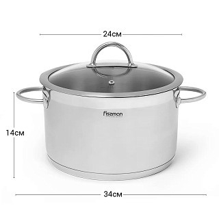 Каструля Fissman BENJAMIN 6,3 л з кришкою (5424) Каструля Fissman BENJAMIN 6,3 л з кришкою (5424)