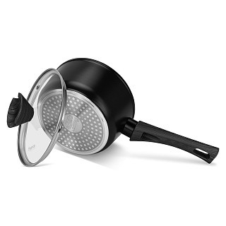 Ковш Fissman 16x8 см/1,39 л ANGELA со стеклянной крышкой алюминий с антипригарным покрытием (14604) Ковш Fissman 16x8 см/1,39 л ANGELA со стеклянной крышкой алюминий с антипригарным покрытием (14604)