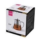 Заварочный чайник Fissman 1300 мл со стальным фильтром жаростойкое стекло (6480)