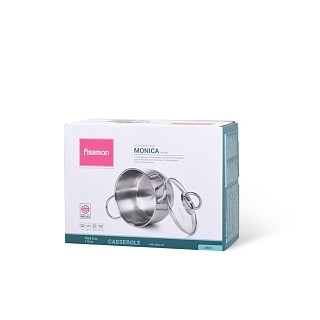 Кастрюля со стеклянной крышкой Fissman MONICA 16x9,5 см на 1,9 л (5401)