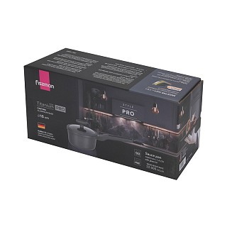 Ковш Fissman 16x8,5 см/1,4 л EVOLUTION со стеклянной крышкой литой алюминий с антипригарным покрытием (14583) Ковш Fissman 16x8,5 см/1,4 л EVOLUTION со стеклянной крышкой литой алюминий с антипригарным покрытием (14583)