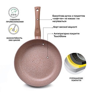 Глибока сковорідка Fissman LATTE 26 см (4959)