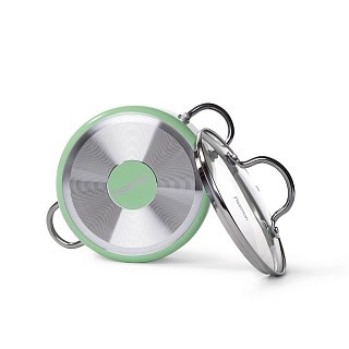 Кастрюля со стеклянной крышкой Fissman MINI CHEF 16x7 см на 1,3 л (4237)