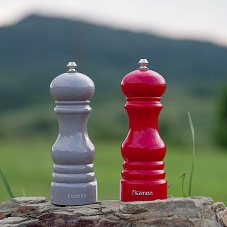 Мельница Fissman для соли и перца 17x6см, серый пластик, с керамическим механизмом (8213)