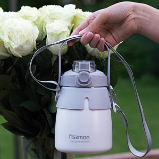 Термос Fissman 800 мл, цвет серый нержавеющая сталь (9864)