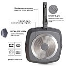 Квадратна сковорідка-гриль Fissman GREY STONE 24x4 см (4977)