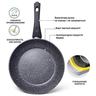 Сковорідка Fissman FIORE 24 см індукційна (4622)