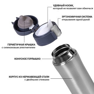 Термокружка для чая и кофе Fissman 420 мл (9820) Термокружка для чая и кофе Fissman 420 мл (9820)
