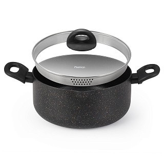 Кастрюля Fissman PROMO 24x11см / 4,6л со ст. крышкой с инд. Дном (14993)