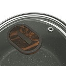 Ківш Fissman 16x7,5 см / 1,3 л CUISINE зі скляною кришкою алюміній з антипригарним покриттям (14591)