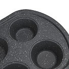 Форма для випічки 6-ти кексів Fissman 32x20x3,5 см вуглецева сталь з антипригарним покриттям (5679)