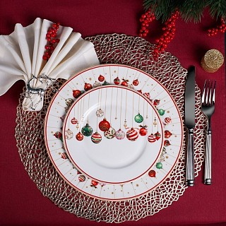 Тарілка Fissman CHRISTMAS BALLS 19 см порцеляна (16082)
