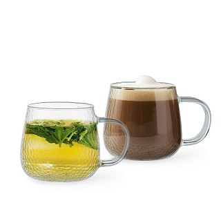 Набор из 2-х кружек Fissman 300 мл жаростойкое стекло (6597)