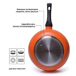 Глибока сковорідка Fissman PENETTA 26x7,8 см індукційна (4780)