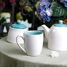 Кухоль Fissman CELINE 350 мл, колір лазурний кераміка (6224)