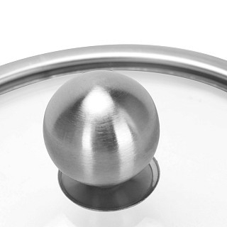 Сахарница 350 мл Fissman со стеклянной крышкой и ложкой нержавеющая сталь (5872)