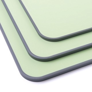 Набір з 3-х обробних дощок Fissman 41х28, 36х24, 31х20, колір Зелений пластик, ТПР (8056)