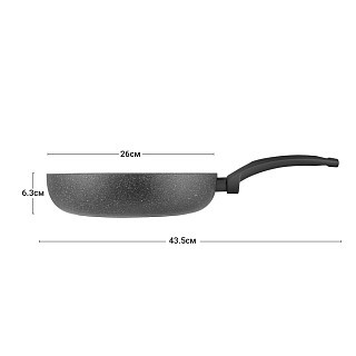 Глибока сковорідка Fissman GREY 26x4,8 см (4974)