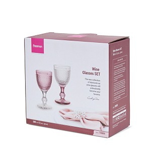 Набір з 2-х бокалів Fissman для вина 280 мл скло (19089)