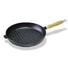 Пательня для смаження Fissman 27x4,8 см з рифленим дном і ручкою (4096)